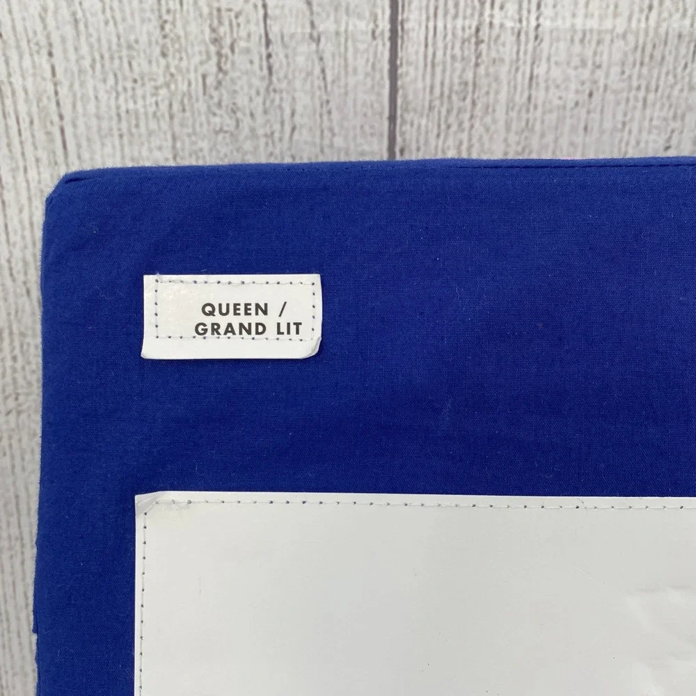 Tommy Hilfiger Sheet Set Queen Royal Blue 100% Cotton Performance Cooling Modern